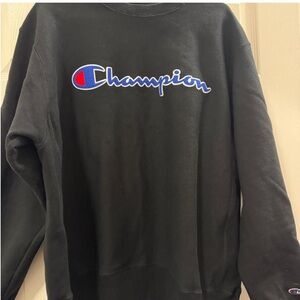 Champion Men's Black Crewneck Sweater